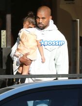 FameFlynetPictures Kim Kardashian Kanye West North West lunch in Bel Air baby shopping in Beverly Hills at Bel Bambini with John Legend and Chrissy Teigen