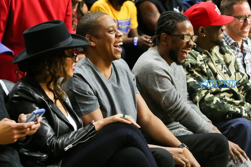 Beyonce and Jay Z Attend the LA Clippers vs. Warriors Game in Los Angeles