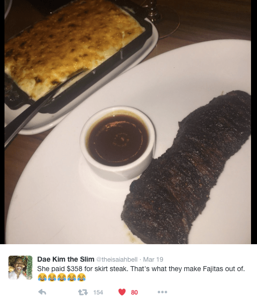 burnt steak