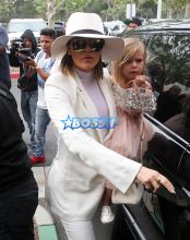 FameFlynetPictures Khloe Kardashian Lamar Odom Easter service at church Agoura Hills Kris Jenner MJ Penelope Mason Reign Disick Kourtney Kardashian Kris Jenner