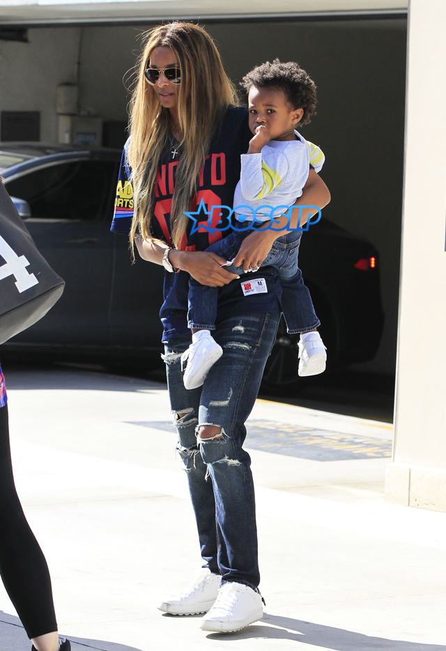 Ciara goes to the Lancer Dermatology Clinic in Beverly Hills with her son Future Wilburn on March 15, 2016. The singer recently got engaged to NFL quarterback Russell Wilson, who gave her a gigantic engagement ring. FameFlynet, Inc 