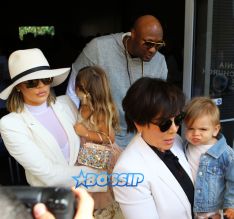 FameFlynetPictures Khloe Kardashian Lamar Odom Easter service at church Agoura Hills Kris Jenner MJ Penelope Mason Reign Disick Kourtney Kardashian Kris Jenner