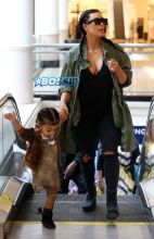 FameFlynetPictures Kim Kardashian West North West Kanye West Build A Bear Store Westfield Mall Culver City Birthday party