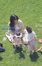 AKM-GSI Easter Lunch at Kim's after Church Kylie Kendall Jenner Tyga Kanye West Kris Jenner Kourtney Kardashian Lamar Odom North West Penelope Disick