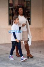 AKM-GSI Lorraine Toussaint and daughter Samara Zane shop in Beverly Hills on Bedford
