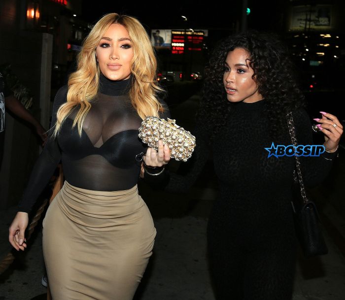 'Love & Hip Hop Hollywood' star Miss Nikki Baby and her girlfriend Rosa Acosta outside Toca Madera Restaurant in West Hollywood. The couple are seen kissing and holding hands as they enjoy a night out. Featuring: Miss Nikki Baby, Rosa Acosta Where: West Hollywood, California, United States When: 24 Mar 2016 Credit: Winston Burris/WENN.com