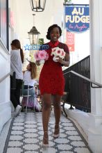 Aja Naomi King WENN Game Saver Lunch for Glamour Magazine