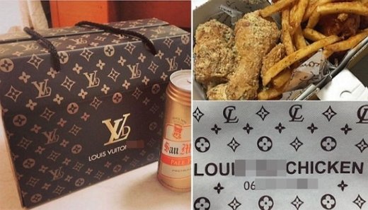 Louis Vuitton Chicken lawsuit image via Twitter