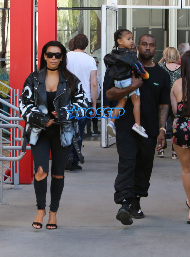 FameFlynetPictures Kim and Kourtney Kardashian Kendall Jenner Kanye North West  Penelope Disick LACMA