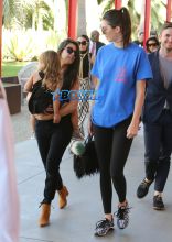 FameFlynetPictures Kim and Kourtney Kardashian Kendall Jenner Kanye North West Penelope Disick LACMA