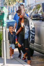 FameFlynetPictures Kim and Kourtney Kardashian Kendall Jenner Kanye North West Penelope Disick LACMA