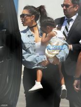 akm gsi Kim Kardashian Kourtney kardashian kanye west penelope disick north west lunch in miami private jet home