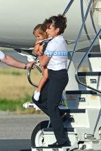 akm gsi Kim Kardashian Kourtney kardashian kanye west penelope disick north west lunch in miami private jet home