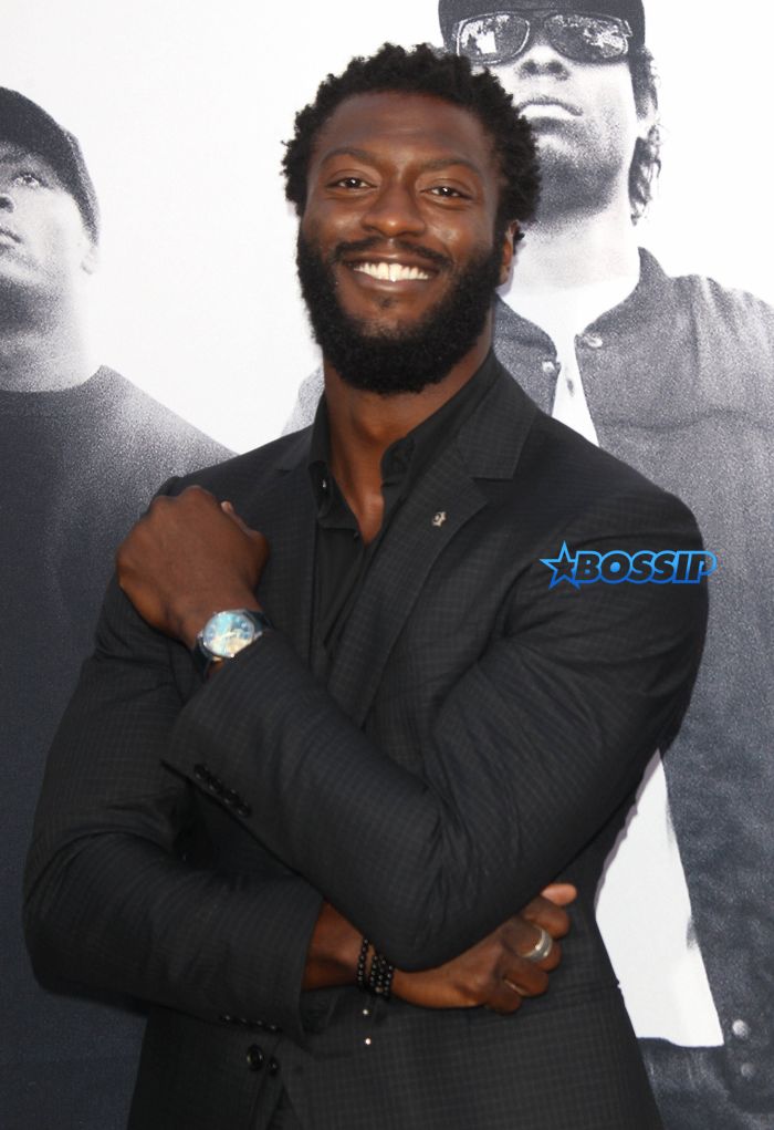 Premiere Of Universal Pictures And Legendary Pictures' "Straight Outta Compton" - Arrivals Pictured: Aldis Hodge Ref: SPL1099489 110815 Picture by: Jen Lowery / Splash News Splash News and Pictures Los Angeles:310-821-2666 New York:212-619-2666 London:870-934-2666 photodesk@splashnews.com 