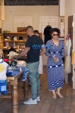 AKM-GSI wife Grace Miguel and Usher shop for children's clothes at Trico Field in Beverly Hills