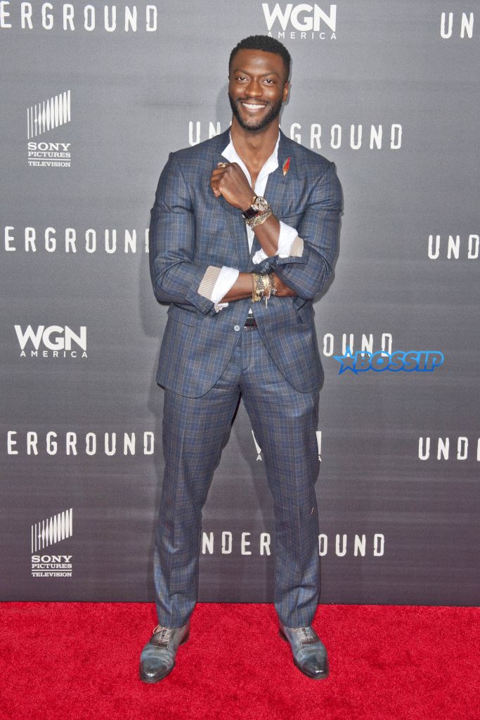 Premiere of WGN America's 'Underground' held at The Theatre at The Ace Hotel - Arrivals Featuring: Aldis Hodge Where: Los Angeles, California, United States When: 02 Mar 2016 Credit: Dave Starbuck/Future Image/WENN.com **Not available for publication in Germany, Poland, Russia, Hungary, Slovenia, Czech Republic, Serbia, Croatia, Slovakia**