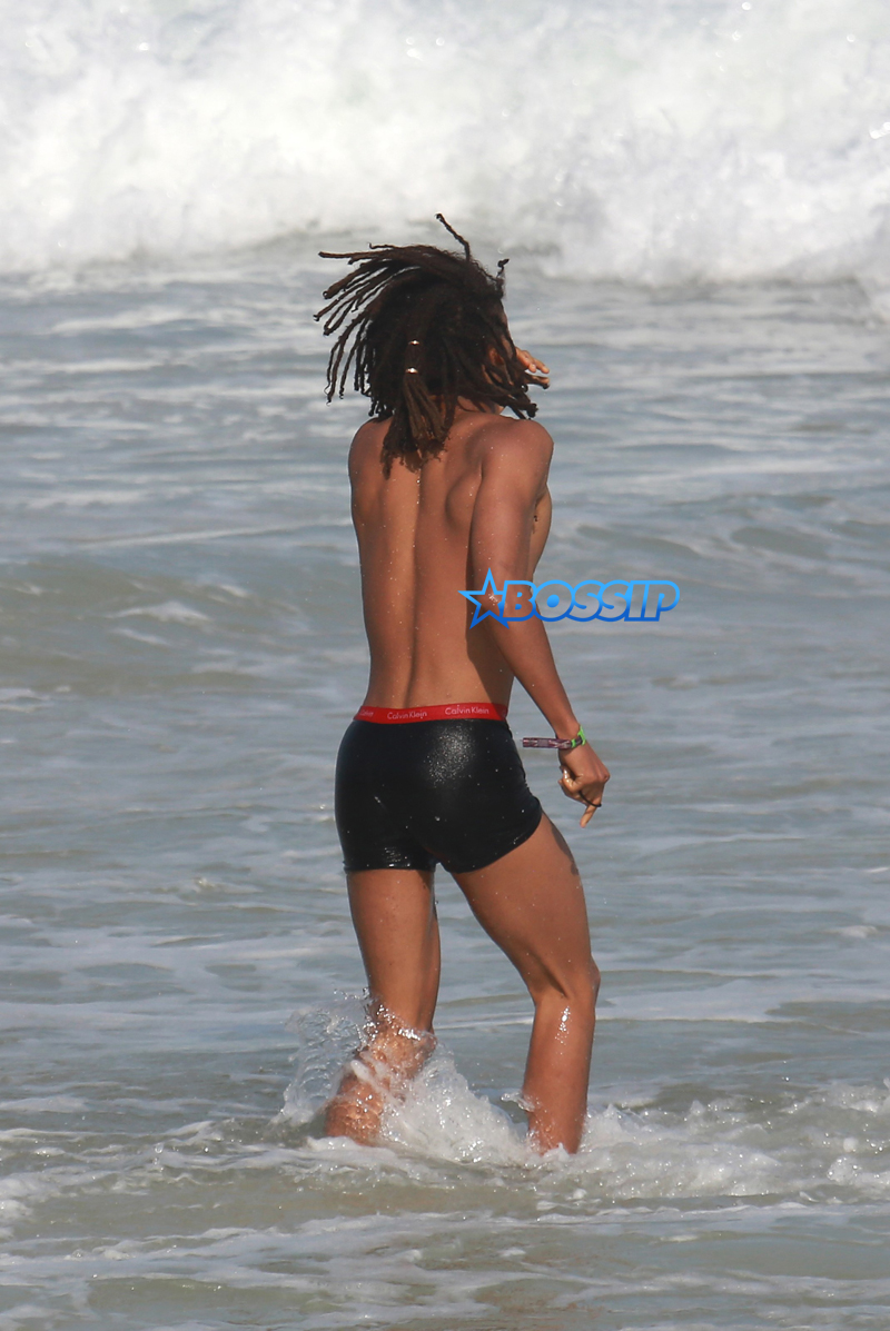 Jaden Smith wears Calvin Klein boxers on Colombian beach