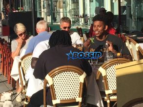 AKM-GSI Nick Young photographed flirting with beautiful restaurant hostess at lunch with friends