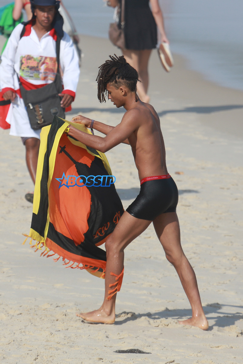 Jaden Smith wears Calvin Klein boxers on Colombian beach