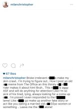 Milan Christopher Beefs With Sundy Carter And Miles Brock