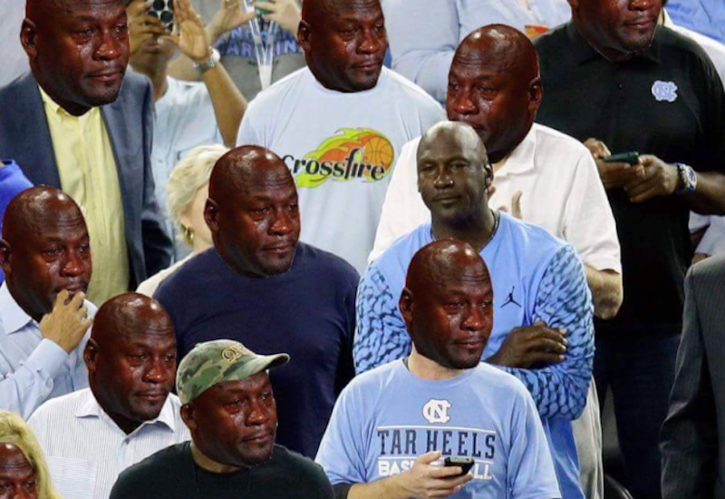 Michael Jordan cry face