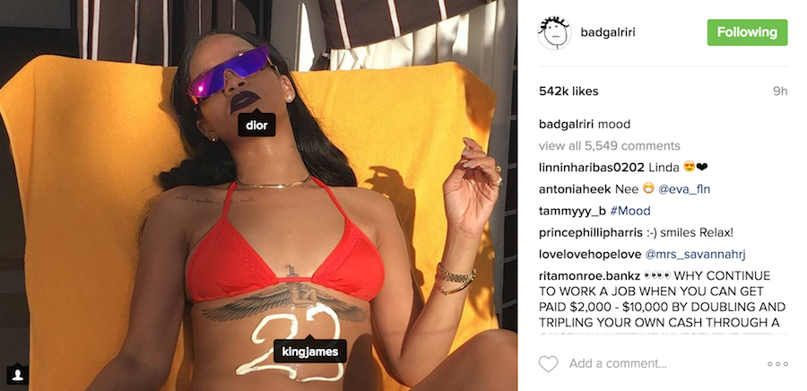 Celebrity Instagram: LeBron James, Rihanna 