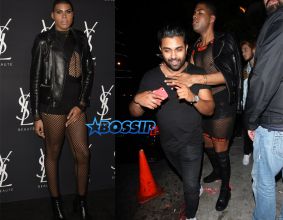 SplashNews EJ Johnson bodysuit fishnets possible boyfriend