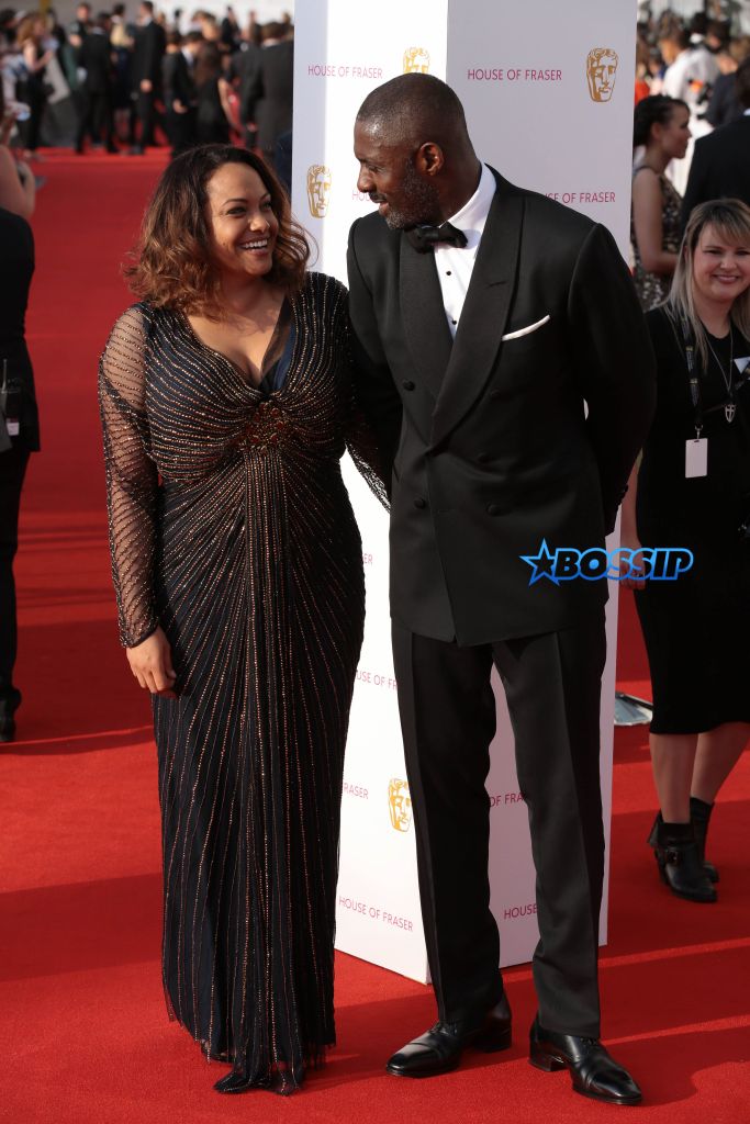 The House Of Fraser British Academy Television Awards 2016 at the Royal Festival Hall Pictured: Idris Elba and Naiyana Garth Ref: SPL1275635 080516 Picture by: Jeff Moore / Splash News Splash News and Pictures Los Angeles:310-821-2666 New York:212-619-2666 London:870-934-2666 photodesk@splashnews.com 