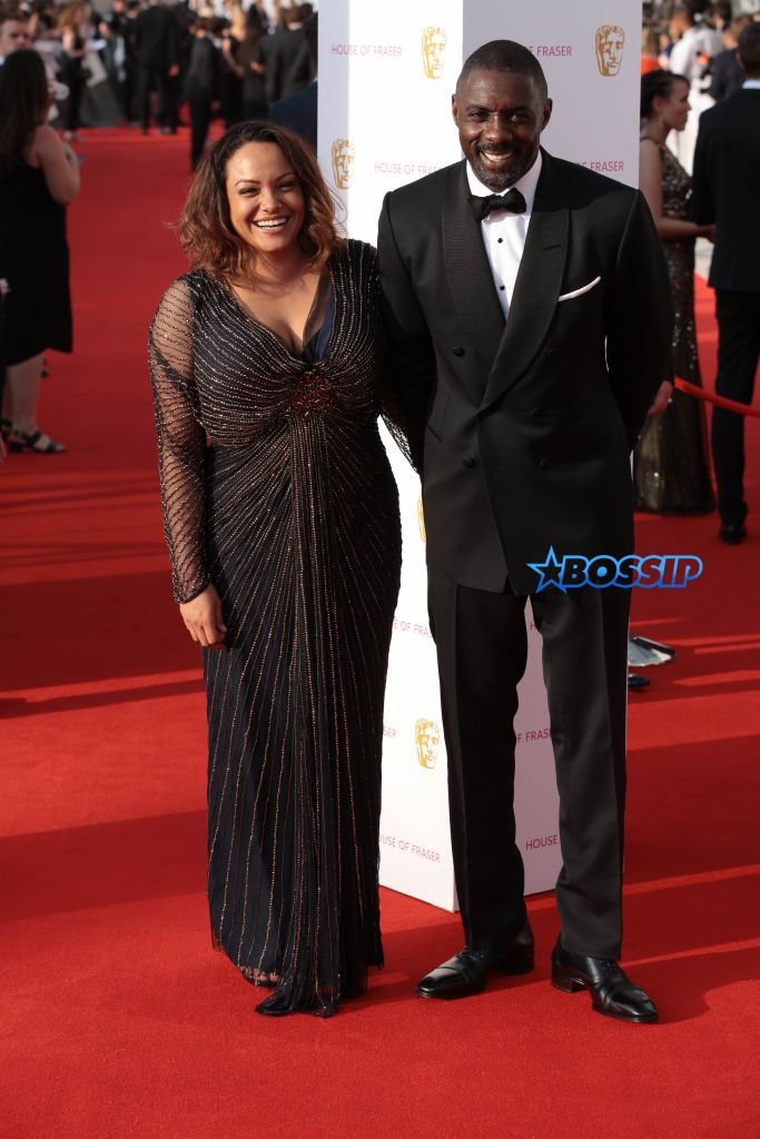 The House Of Fraser British Academy Television Awards 2016 at the Royal Festival Hall Pictured: Idris Elba and Naiyana Garth Ref: SPL1275635 080516 Picture by: Jeff Moore / Splash News Splash News and Pictures Los Angeles:310-821-2666 New York:212-619-2666 London:870-934-2666 photodesk@splashnews.com 