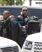 WENN Kim Kardashian West Kanye West North West Saint West Nobu Malibu Chrissy Teigen John Legend Baby Luna