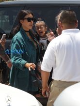 WENN North Crying Kim Kardashian West Kanye West North West Saint West Nobu Malibu Chrissy Teigen John Legend Baby Luna