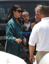 WENN North crying Kim Kardashian West Kanye West North West Saint West Nobu Malibu Chrissy Teigen John Legend Baby Luna