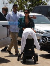 WENN Kim Kardashian West Kanye West North West Saint West Nobu Malibu Chrissy Teigen John Legend Baby Luna