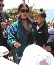 WENN Kim Kardashian West Kanye West North West Saint West Nobu Malibu Chrissy Teigen John Legend Baby Luna North cried