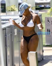 Video vixen Kim 'Kimbella' Vanderhee Miami, Florida on June 28, 2016. cold drinks FameFlynet