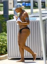 Video vixen Kim 'Kimbella' Vanderhee Miami, Florida on June 28, 2016. cold drinks FameFlynet