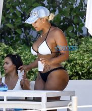 Video vixen Kim 'Kimbella' Vanderhee Miami, Florida on June 28, 2016. cold drinks FameFlynet