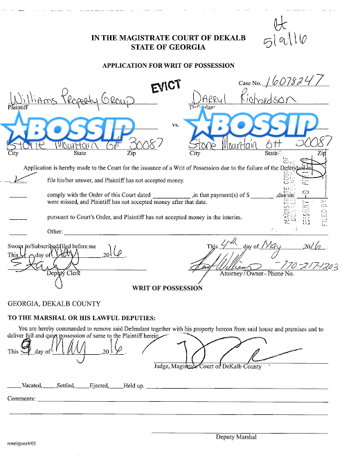 lil scrappy eviction notice