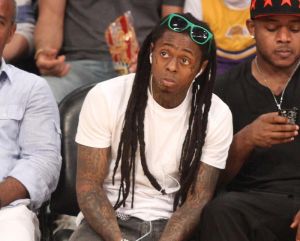 Lil' Wayne at The Lakers game
