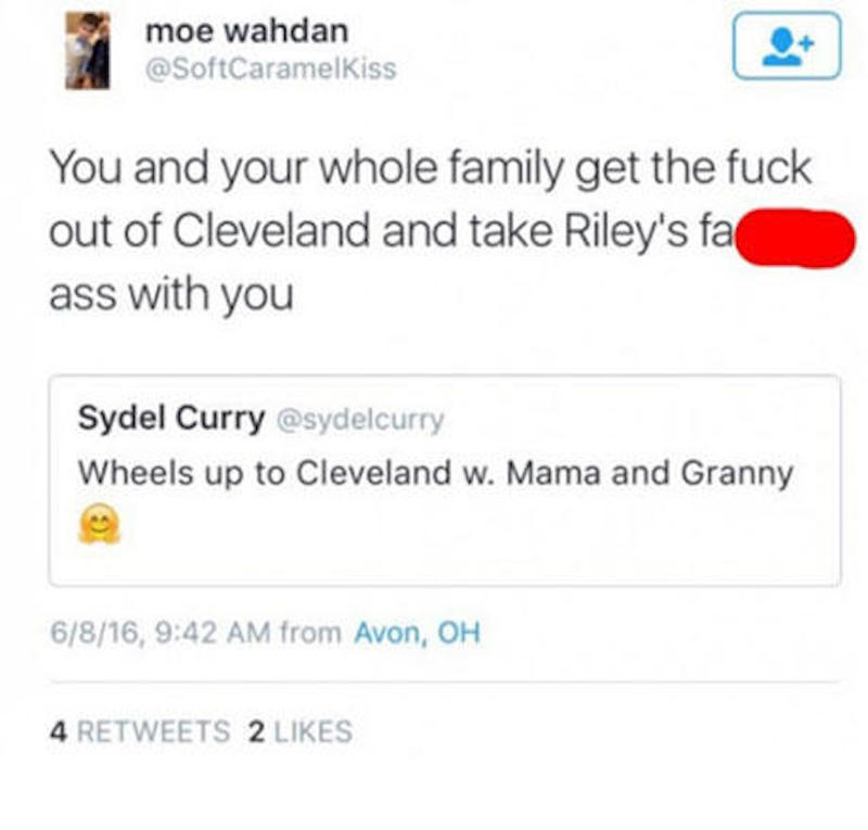 Moe Wahdan Riley Curry tweet