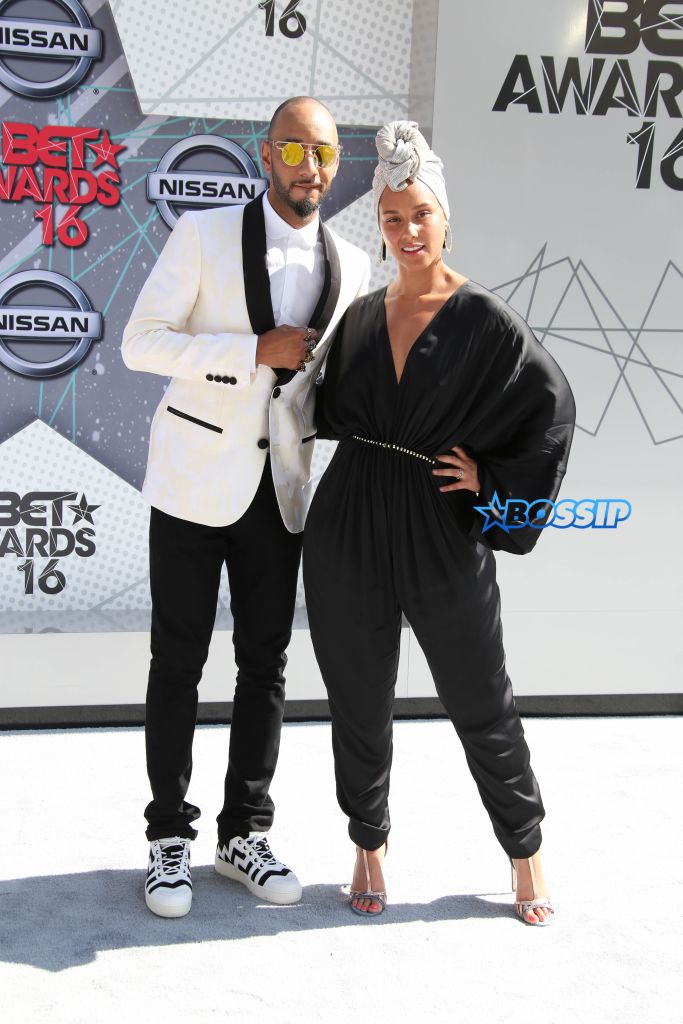 Celebrity arrival at the 2016 BET Awards at Microsoft Theater on June 26, 2016 in Los Angeles, California. Pictured: Alicia Keys, Swizz Beatz Ref: SPL1309599 270616 Picture by: @Parisa / Splash News Splash News and Pictures Los Angeles:310-821-2666 New York:212-619-2666 London:870-934-2666 photodesk@splashnews.com 