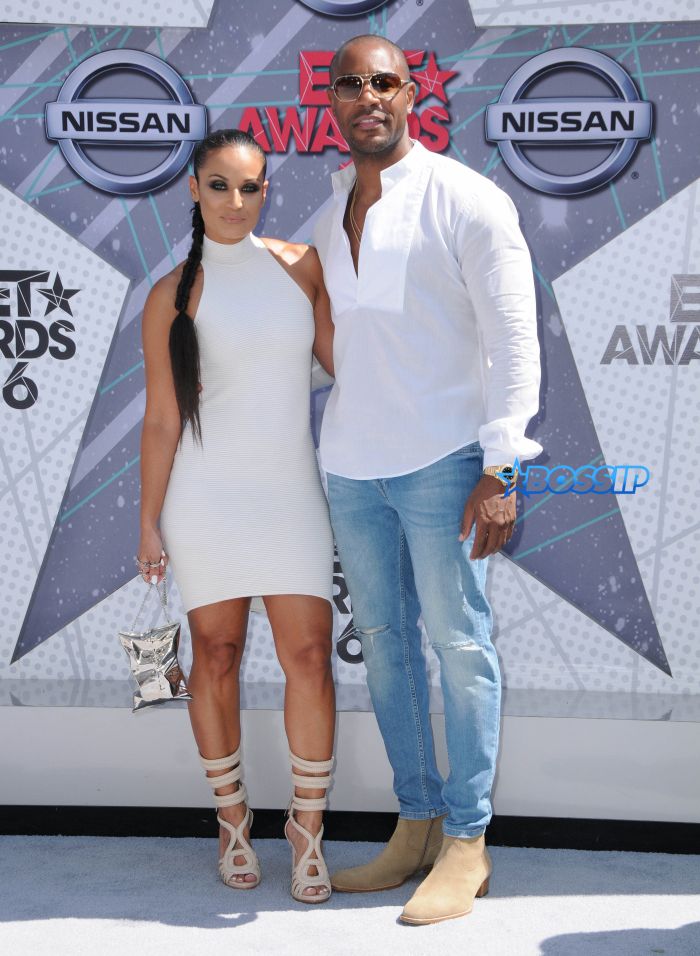 Arrivals for the 2016 BET Awards held at the Microsoft Theater. Pictured: Zena Foster, Tank Ref: SPL1309695 260616 Picture by: AdMedia / Splash News Splash News and Pictures Los Angeles:310-821-2666 New York:212-619-2666 London:870-934-2666 photodesk@splashnews.com 