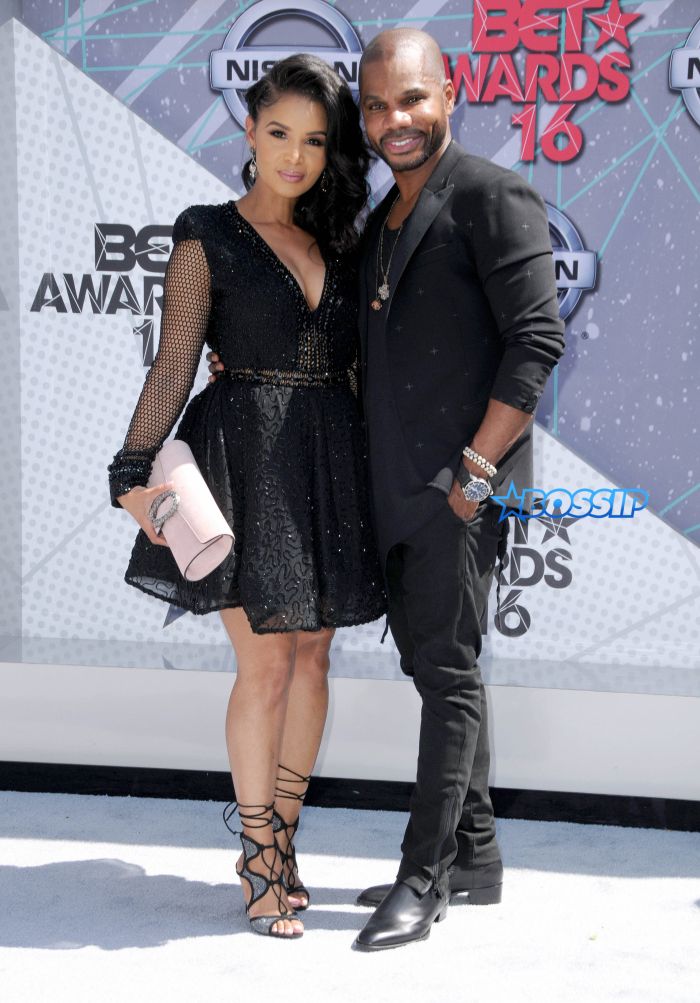 Arrivals for the 2016 BET Awards held at the Microsoft Theater. Pictured: Tammy Collins, Kirk Franklin Ref: SPL1309695 260616 Picture by: AdMedia / Splash News Splash News and Pictures Los Angeles:310-821-2666 New York:212-619-2666 London:870-934-2666 photodesk@splashnews.com 
