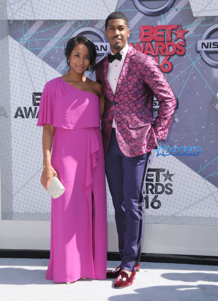 Arrivals for the 2016 BET Awards held at the Microsoft Theater. Pictured: Faune Chambers, Farnsworth Bentley Ref: SPL1309695 260616 Picture by: AdMedia / Splash News Splash News and Pictures Los Angeles:310-821-2666 New York:212-619-2666 London:870-934-2666 photodesk@splashnews.com 