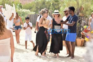 Chris Rock Megalyn Echikunwoke Kate Hudson vacation Club 55 St Tropez. twists bikini cakes shower yacht AKM-GSI