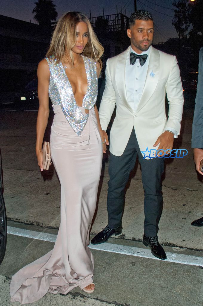 West Hollywood, CA - West Hollywood, CA - Ciara and Russell Wilson arrive for dinner at Craig's after their first red carpet appearance as a married couple at the ESPYS in LA. AKM-GSI 13 JULY 2016 To License These Photos, Please Contact : Maria Buda (917) 242-1505 mbuda@akmgsi.com or Mark Satter (317) 691-9592 msatter@akmgsi.com sales@akmgsi.com