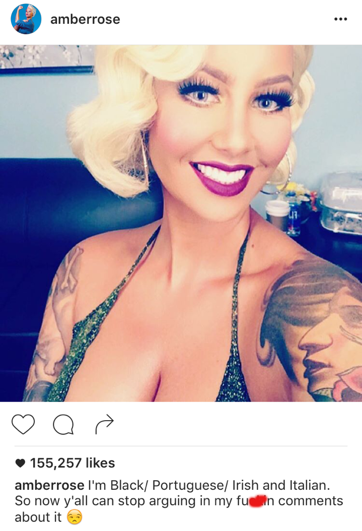 Amber Rose addresses her racially ambiguous looks