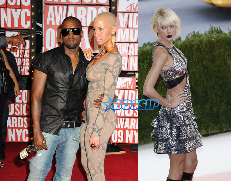 WENN Kanye West Amber Rose Taylor Swift