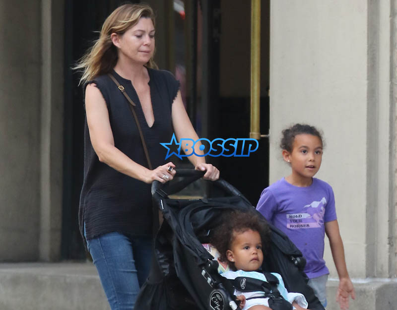 AKM-GSI Ellen Pompeo Chris Ivery Lunch Bar Pitti daughters Stella Luna and Sienna May
