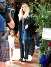 FameFlynetPictures La Jolla Mary Jo Campbell birthday dinner Shannon & Co children's boutique Kardashian family Blac Chyna Scott Disick Penelope Mason Reign North Saint West Kim Kardashian Khloe Kourtney Kris Jenner Corey Gamble